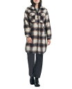 【送料無料】 サンクチュアリー レディース ジャケット ブルゾン アウター Women 039 s Plaid Faux Wool Long Coat Autumn barn plaid