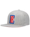 ミッチェル＆ネス 【送料無料】 ミッチェル&ネス メンズ 帽子 アクセサリー Men's Heather Gray La Clippers Team Logo Snapback Hat Heather Gray