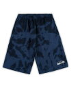 【送料無料】 プロファイル メンズ ハーフパンツ・ショーツ ボトムス Men's College Navy Seattle Seahawks Big and Tall Tie-Dye Shorts Navy