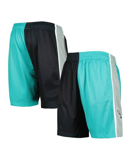 【送料無料】 ミッチェル&ネス メンズ ハーフパンツ・ショーツ ボトムス Men's Teal Black San Antonio Spurs Hardwood Classics 1998 Split Swingman Shorts Teal, Black 【送料無料】 ミッチェル&ネス メンズ ハーフパンツ・ショーツ ボトムス Men's Teal Black San Antonio Spurs Hardwood Classics 1998 Split Swingman Shorts Teal, Black