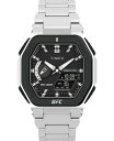 yz ^CbNX Y rv ANZT[ UFC Men's Colossus Analog-Digital Silver-Tone Stainless Steel Watch 45mm Silver-Tone