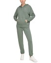 【送料無料】 ダナ キャラン ニューヨーク レディース カジュアルパンツ スウェットパンツ ボトムス Women's Metallic Logo Fleece Sweatpant Jogger Duck Green