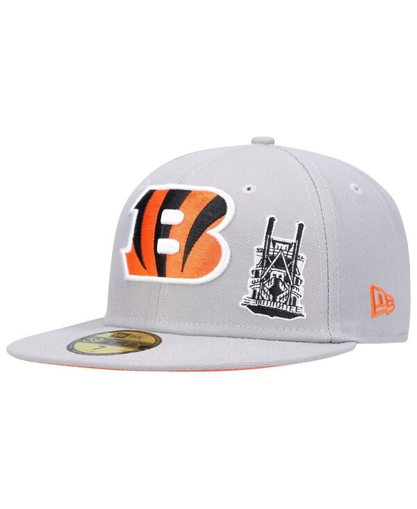  ニューエラ メンズ 帽子 アクセサリー Men's Gray Cincinnati Bengals City Describe 59FIFTY Fitted Hat Gray