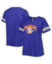 【送料無料】 ファナティクス レディース Tシャツ トップス Women's Branded Royal Denver Broncos Plus Size Throwback Notch Neck Raglan T-shirt Royal