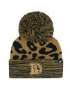 【送料無料】 47ブランド レディース 帽子 アクセサリー Women's Brown Denver Broncos Rosette Cuffed Knit Hat with Pom Brown