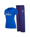 yz RZvc X|[c fB[X iCgEFA A_[EFA Women's Blue Red New York Rangers Arctic T-shirt and Pajama Pants Sleep Set Blue, Red