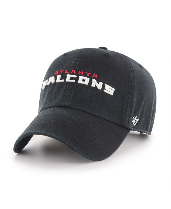 【送料無料】 47ブランド メンズ 帽子 アクセサリー Men's '47 Black Atlanta Falcons Clean Up Script Adjustable Hat Black 1