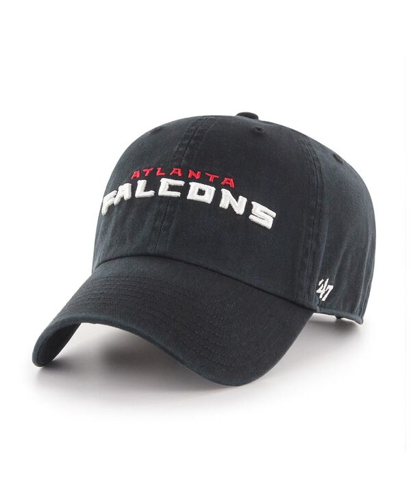 【送料無料】 47ブランド メンズ 帽子 アクセサリー Men's '47 Black Atlanta Falcons Clean Up Script Adjustable Hat Black 2