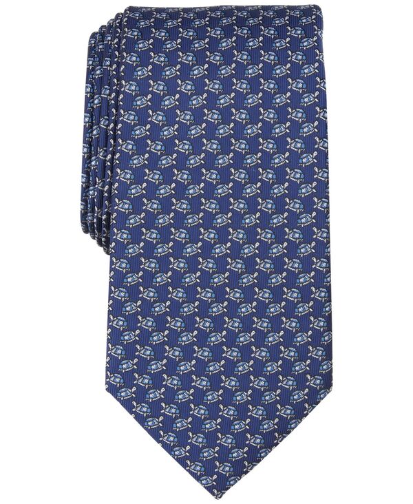 yz Nu[ Y lN^C ANZT[ Men's Turtle-Print Tie Created for Macy's Navy