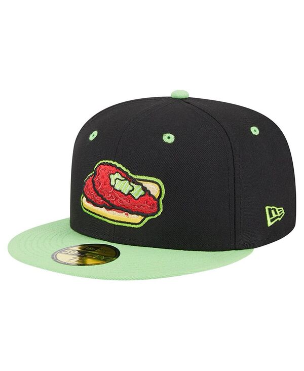 ̵ ˥塼  ˹ ꡼ Men's Black Nashville Sounds Theme Nights Nashville Hot Chickens 59FIFTY Fitted Hat Black