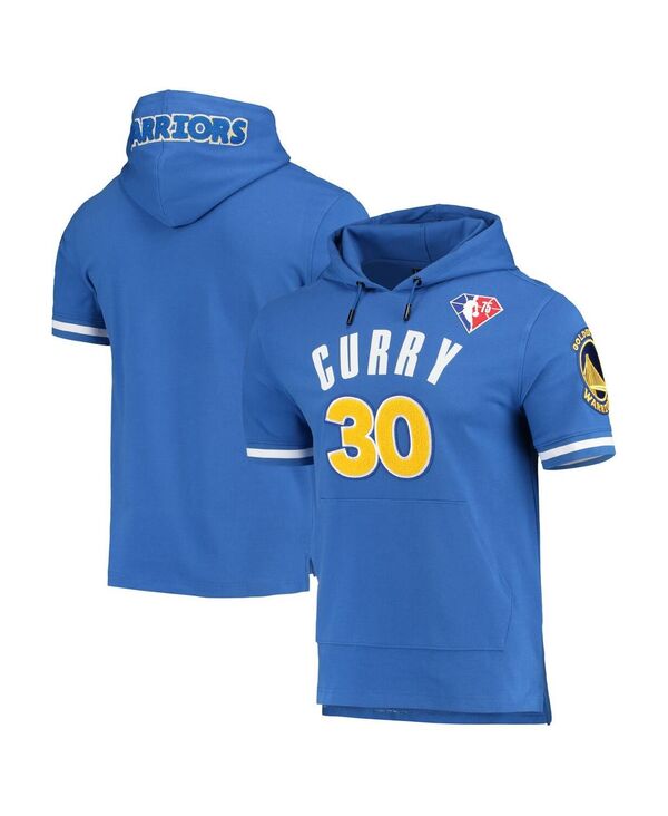 【送料無料】 プロスタンダード メンズ パーカー・スウェット フーディー アウター Men's Stephen Curry Royal Golden State Warriors Name and Number Short Sleeve Pullover Hoodie Royal