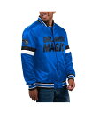 【送料無料】 スターター メンズ ジャケット ブルゾン アウター Men 039 s Blue Orlando Magic Home Game Satin Full-Snap Varsity Jacket Blue