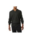 【送料無料】 ダナ キャラン ニューヨーク メンズ ニット・セーター アウター Men's V-Neck Johnny Collar Pullover Sweater Black