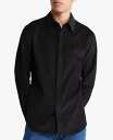 【送料無料】 カルバンクライン メンズ シャツ トップス Men's Regular-Fit Solid Button-Down Corduroy Shirt Black Beauty