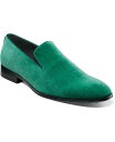 【送料無料】 ステイシーアダムス メンズ スリッポン・ローファー シューズ Men's Savian Velour Slip-On Loafers Emerald