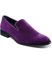 【送料無料】 ステイシーアダムス メンズ スリッポン・ローファー シューズ Men's Savian Velour Slip-On Loafers Purple