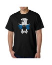 【送料無料】 エルエーポップアート メンズ Tシャツ トップス Mens Word Art T-Shirt - The Mad Hatter Black(4)