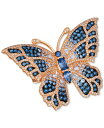 【送料無料】 ル ヴァン レディース リング アクセサリー Chocolate & Vanilla Diamonds&reg; (1-1/5 ct. t.w.) & Multi-Gemstone (3-1/3 ct. t.w.) Butterfly Ring in 14k Rose Gold No Color