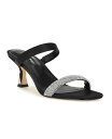 楽天ReVida 楽天市場店【送料無料】 ナインウェスト レディース サンダル シューズ Women's Shimme Bridal Tapered Heel Dress Sandals Black Satin