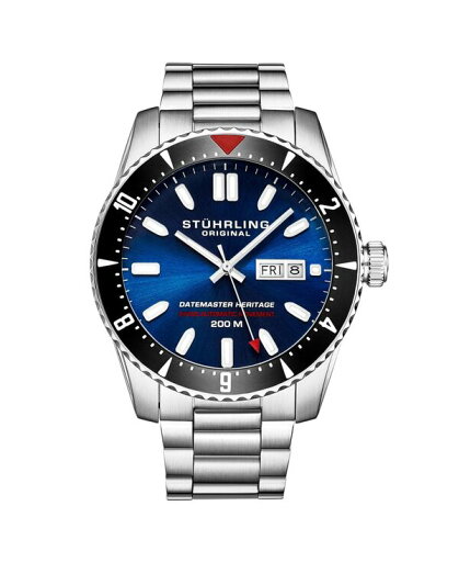 【送料無料】 ストゥーリング メンズ 腕時計 アクセサリー Men's Aquadiver Silver-tone Stainless Steel Blue Dial 51mm Round Watch Silver-tone 【送料無料】 ストゥーリング メンズ 腕時計 アクセサリー Men's Aquadiver Silver-tone Stainless Steel Blue Dial 51mm Round Watch Silver-tone