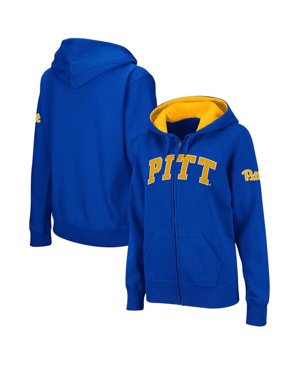 ̵  ǥ ѡå աǥ  Women's Royal Pitt Panthers Arched Name Full-Zip Hoodie Royal