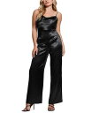 【送料無料】 ゲス レディース ジャンプスーツ トップス Women 039 s Jennie Cowl-Neck Satin Jumpsuit Jet Black A996