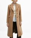 マンゴ 【送料無料】 マンゴ レディース ジャケット・ブルゾン アウター Women's Wool Overcoat Medium Brown