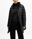 マンゴ 【送料無料】 マンゴ レディース ジャケット・ブルゾン アウター Women's Water-Repellent Feather Coat Black