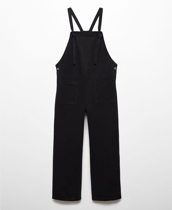 【送料無料】 マンゴ レディース カジュアルパンツ ボトムス Women 039 s Maternity Denim Dungarees Black Denim