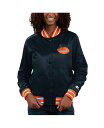 yz X^[^[ fB[X WPbgEu] AE^[ Women's Navy Chicago Bears Full Count Satin Full-Snap Varsity Jacket Navy