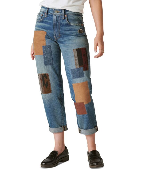 【送料無料】 ラッキーブランド レディース デニムパンツ ジーンズ ボトムス Women's Lucky Legend Mid-Rise Boyfriend Jeans High Bluff Patchwork