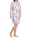 【送料無料】 ミス エレーン レディース ナイトウェア アンダーウェア Women's Floral-Print Short Knit Gripper Robe Multi Color Painted Floral