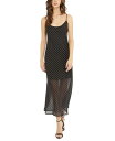 【送料無料】 ゲス レディース ワンピース トップス Women 039 s Akilina Printed Scoop-Neck Midi Dress MIDI BLK W/WHT POLKA DOTS