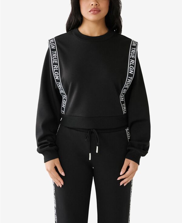 ̵ ȥ롼ꥸ ǥ ѡå  Women's Taping Popover Sweatshirt Jet Black