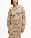 yz }S fB[X jbgEZ[^[ AE^[ Women's Openwork Details Knitted Jumper Light, Pastel Gray