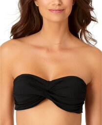 【送料無料】 アンコール レディース ボトムスのみ 水着 Solid Twist-Front Bikini Top Black