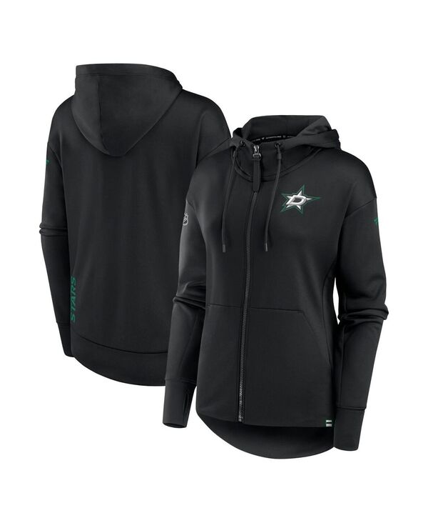 ̵ եʥƥ ǥ ѡå աǥ  Women's Branded Black Dallas Stars Authentic Pro Scuba Full-Zip Hoodie Black