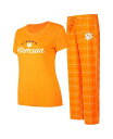 【送料無料】 コンセプツ スポーツ レディース ナイトウェア アンダーウェア Women's Orange White Clemson Tigers Arctic T-shirt and Flannel Pants Sleep Set Orange, White