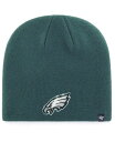 【送料無料】 47ブランド メンズ 帽子 ニットキャップ アクセサリー Men 039 s Midnight Green Philadelphia Eagles Secondary Logo Knit Beanie Midnight Green