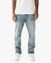 トゥルーレリジョン 【送料無料】 トゥルーレリジョン メンズ デニムパンツ ジーンズ ボトムス Men's Ricky No Flap Super T Straight Jeans Mykonos Medium Wash