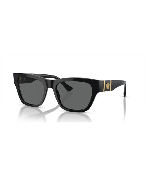 ヴェルサーチ 【送料無料】 ヴェルサーチ メンズ サングラス・アイウェア アクセサリー Men's Low Bridge Fit Sunglasses VE4457F Black