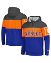 【送料無料】 スターター メンズ パーカー スウェット フーディー アウター Men 039 s Royal Heather Charcoal Distressed Denver Broncos Extreme Pullover Hoodie Royal, Heather Charcoal