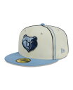 【送料無料】 ニューエラ メンズ 帽子 アクセサリー Men's Cream Light Blue Memphis Grizzlies Piping 2-Tone 59FIFTY Fitted Hat Cre..