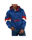 【送料無料】 スターター メンズ ジャケット ブルゾン アウター Men 039 s Royal Philadelphia 76ers Force Play Satin Hoodie Half-Zip Jacket Royal