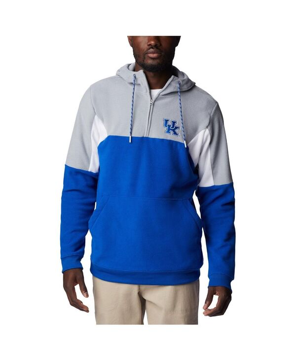 【送料無料】 コロンビア メンズ パーカー・スウェット フーディー アウター Men's Royal Kentucky Wildcats Lodge Quarter-Zip Hoodie Royal