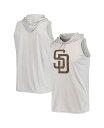 【送料無料】 スティッチーズ メンズ パーカー スウェット フーディー アウター Men 039 s Gray San Diego Padres Sleeveless Pullover Hoodie Gray