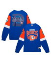 【送料無料】 ミッチェル&ネス メンズ パーカー・スウェット アウター Men's Royal Denver Broncos Gridiron Classics Allover 3.0 Pullover Sweatshirt Royal