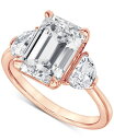 【送料無料】 バッジェリーミシュカ レディース リング アクセサリー Lab Grown Emerald Certified Diamond Three Sto...