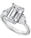 【送料無料】 バッジェリーミシュカ レディース リング アクセサリー Lab Grown Emerald Certified Diamond Three Sto...