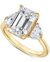 【送料無料】 バッジェリーミシュカ レディース リング アクセサリー Lab Grown Emerald Certified Diamond Three Sto...